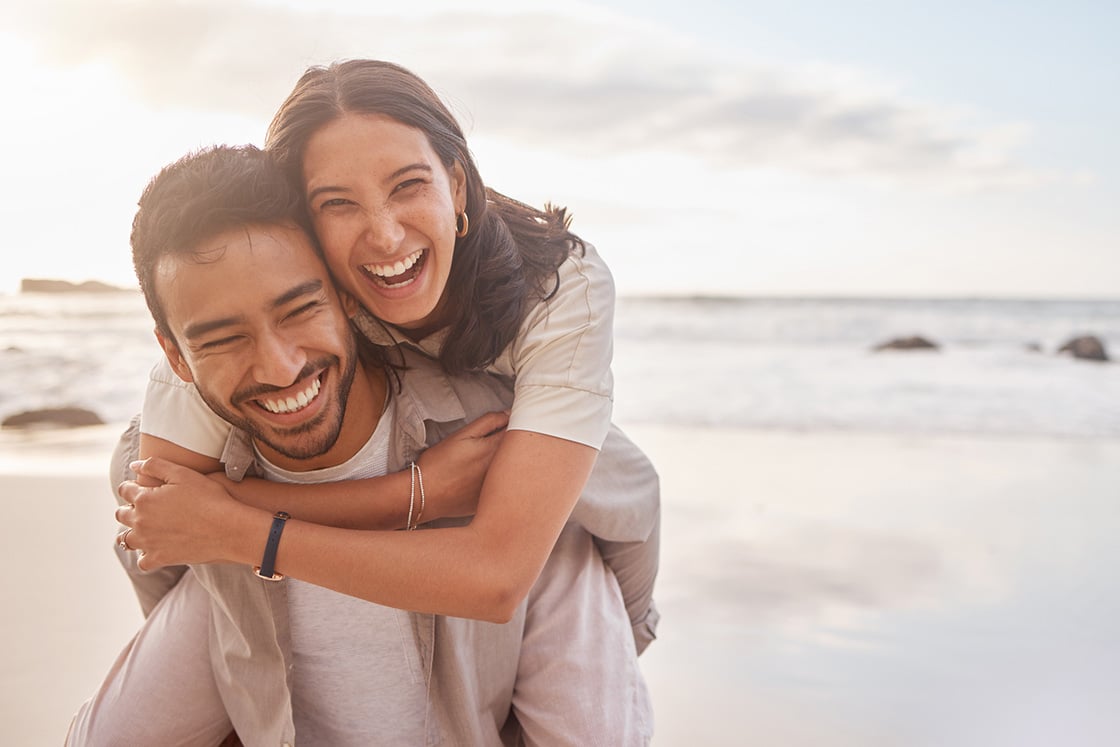 Smiling Couple on Beach